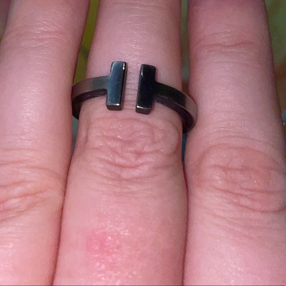 Tiffany T square ring size 7 - Picture 7 of 8